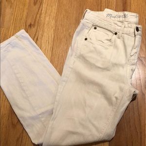 Madewell Boyfriend Denim- Off white/light khaki